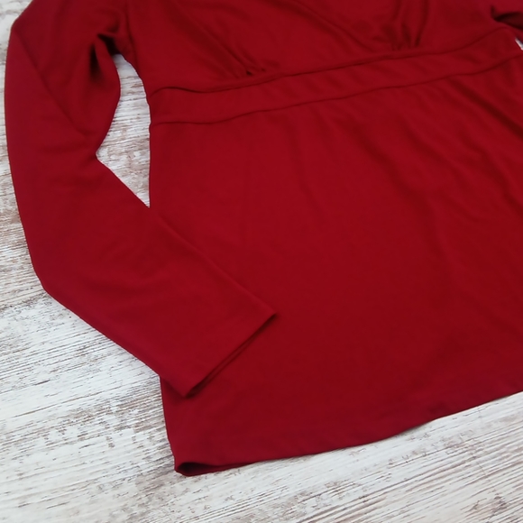 Tomorrows Mother Maternity V Neck Long Sleeve Top - Picture 2 of 11